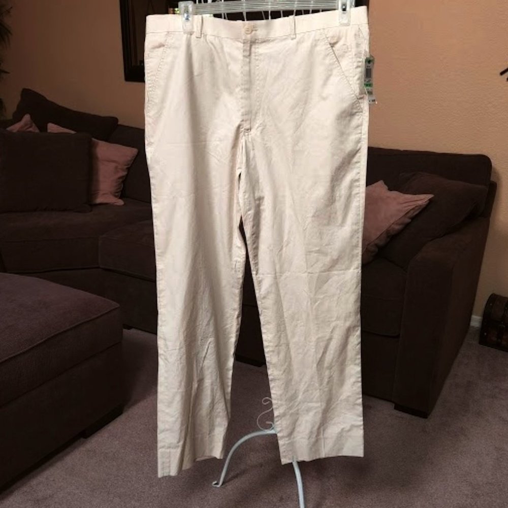 NWT INC International Concepts mens light tan London pants sz  34 x 32
